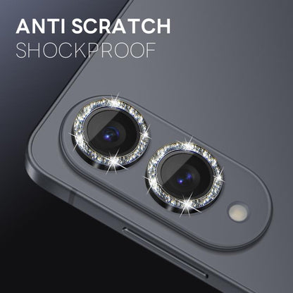 For Samsung Galaxy S25 Edge 5G NORTHJO 1 Set Camera Lens Protector Glitter Metal Ring Film(Black) - For Samsung by NORTHJO | Online Shopping UK | buy2fix