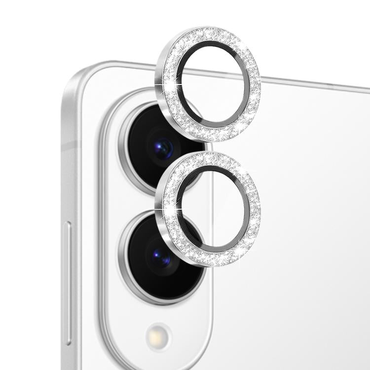 For Samsung Galaxy S25 Edge 5G NORTHJO 1 Set Camera Lens Protector Glitter Metal Ring Film(Silver) - For Samsung by NORTHJO | Online Shopping UK | buy2fix