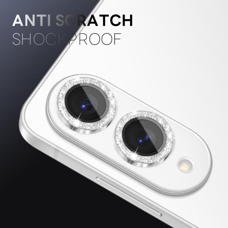 For Samsung Galaxy S25 Edge 5G NORTHJO 1 Set Camera Lens Protector Glitter Metal Ring Film(Silver) - For Samsung by NORTHJO | Online Shopping UK | buy2fix