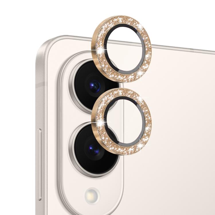 For Samsung Galaxy S25 Edge 5G NORTHJO 1 Set Camera Lens Protector Glitter Metal Ring Film(Gold) - For Samsung by NORTHJO | Online Shopping UK | buy2fix