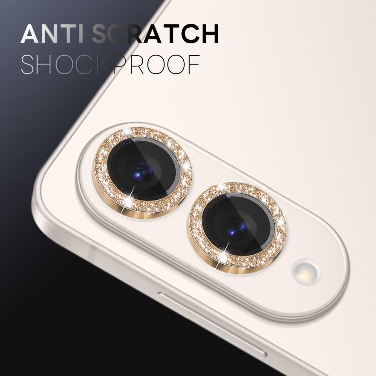 For Samsung Galaxy S25 Edge 5G NORTHJO 1 Set Camera Lens Protector Glitter Metal Ring Film(Gold) - For Samsung by NORTHJO | Online Shopping UK | buy2fix