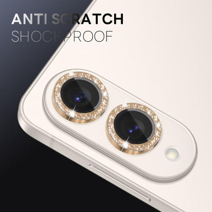 For Samsung Galaxy S25 Edge 5G NORTHJO 1 Set Camera Lens Protector Glitter Metal Ring Film(Gold) - For Samsung by NORTHJO | Online Shopping UK | buy2fix