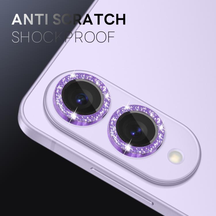 For Samsung Galaxy S25 Edge 5G NORTHJO 1 Set Camera Lens Protector Glitter Metal Ring Film(Purple) - For Samsung by NORTHJO | Online Shopping UK | buy2fix