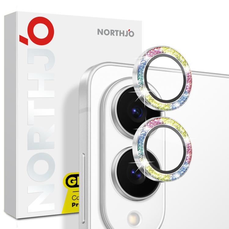For Samsung Galaxy S25 Edge 5G NORTHJO 1 Set Camera Lens Protector Glitter Metal Ring Film(Colorful) - For Samsung by NORTHJO | Online Shopping UK | buy2fix