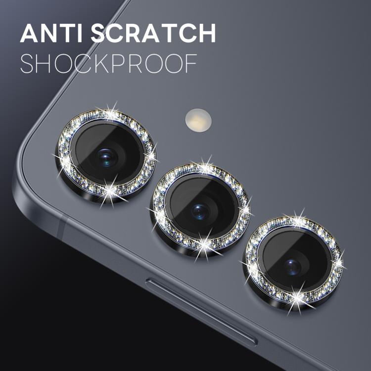 For Samsung Galaxy S25 5G NORTHJO 1 Set Camera Lens Protector Glitter Metal Ring Film(Black) - For Samsung by NORTHJO | Online Shopping UK | buy2fix