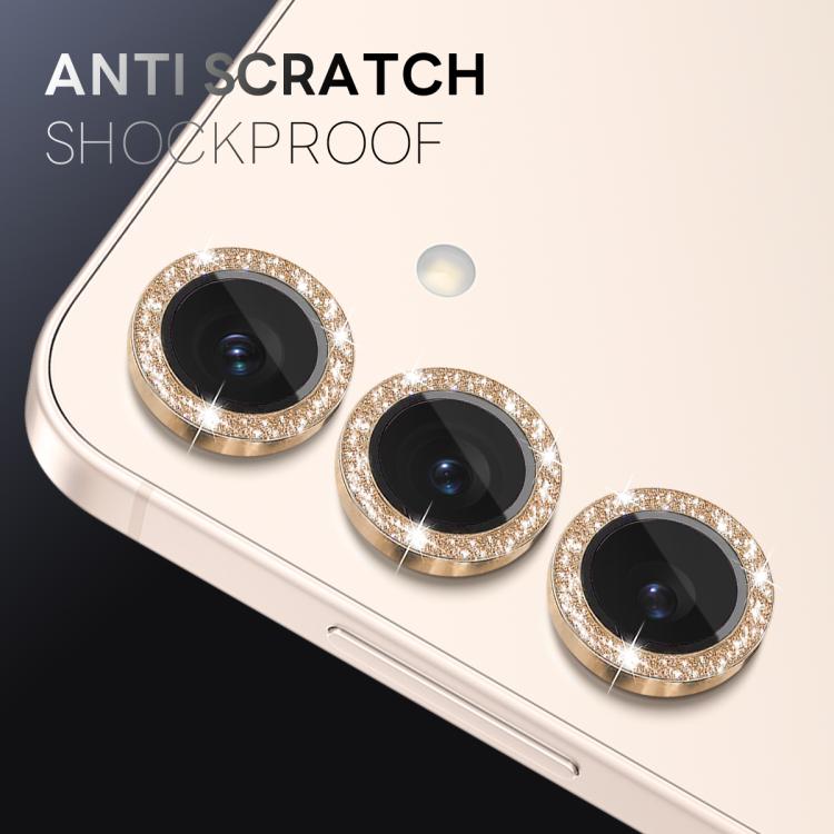 For Samsung Galaxy S25 5G NORTHJO 1 Set Camera Lens Protector Glitter Metal Ring Film(Gold) - For Samsung by NORTHJO | Online Shopping UK | buy2fix