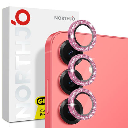 For Samsung Galaxy S25+ 5G NORTHJO 1 Set Camera Lens Protector Glitter Metal Ring Film(Pink) - For Samsung by NORTHJO | Online Shopping UK | buy2fix