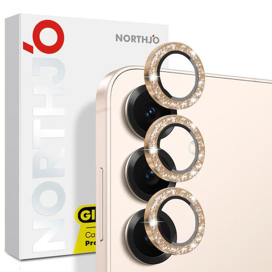 For Samsung Galaxy S25+ 5G NORTHJO 1 Set Camera Lens Protector Glitter Metal Ring Film(Gold) - For Samsung by NORTHJO | Online Shopping UK | buy2fix