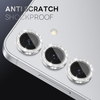For Samsung Galaxy S25+ 5G NORTHJO 1 Set Camera Lens Protector Glitter Metal Ring Film(Silver) - For Samsung by NORTHJO | Online Shopping UK | buy2fix