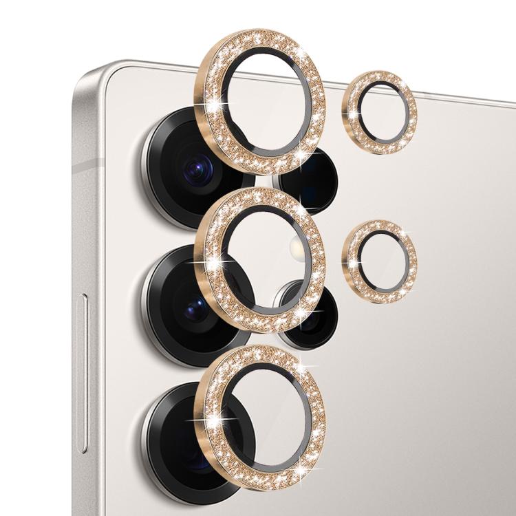 For Samsung Galaxy S25 Ultra 5G NORTHJO 1 Set Camera Lens Protector Glitter Metal Ring Film(Gold) - For Samsung by NORTHJO | Online Shopping UK | buy2fix