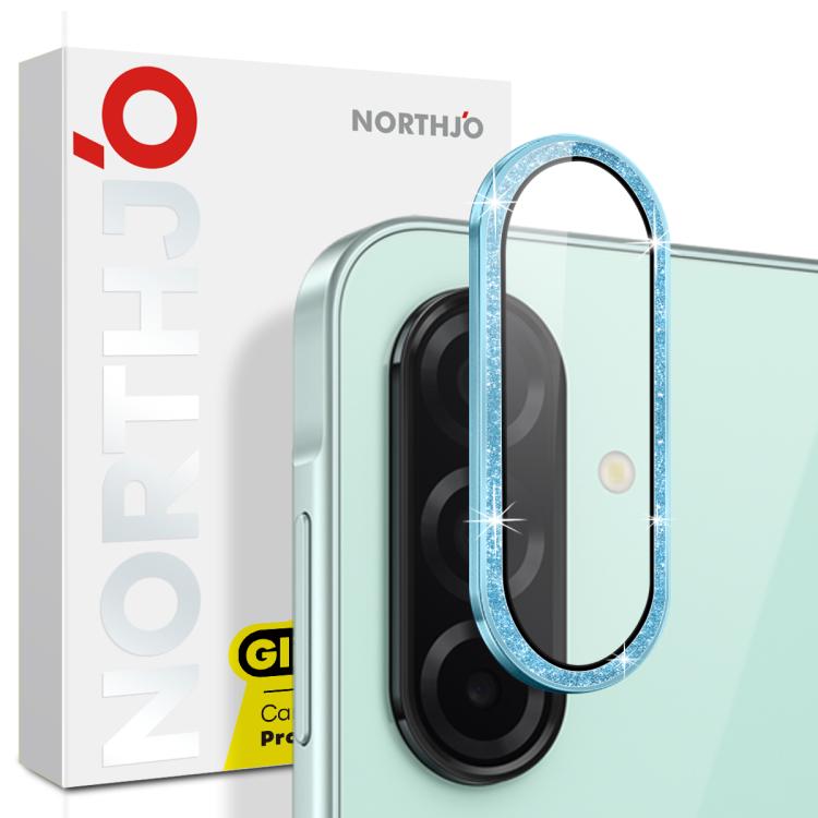 For Samsung Galaxy A26 5G NORTHJO 1 Set Camera Lens Protector Glitter Metal Ring Film(Blue) - For Samsung by NORTHJO | Online Shopping UK | buy2fix