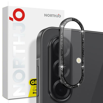 For Samsung Galaxy A36 5G / A56 5G NORTHJO 1 Set Camera Lens Protector Glitter Metal Ring Film(Black) - For Samsung by NORTHJO | Online Shopping UK | buy2fix