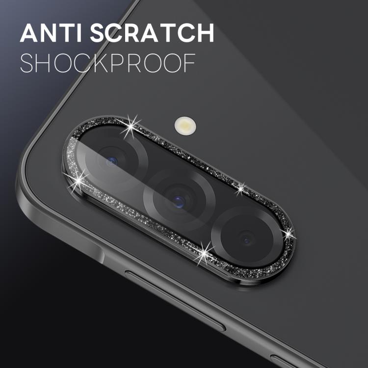 For Samsung Galaxy A36 5G / A56 5G NORTHJO 1 Set Camera Lens Protector Glitter Metal Ring Film(Black) - For Samsung by NORTHJO | Online Shopping UK | buy2fix