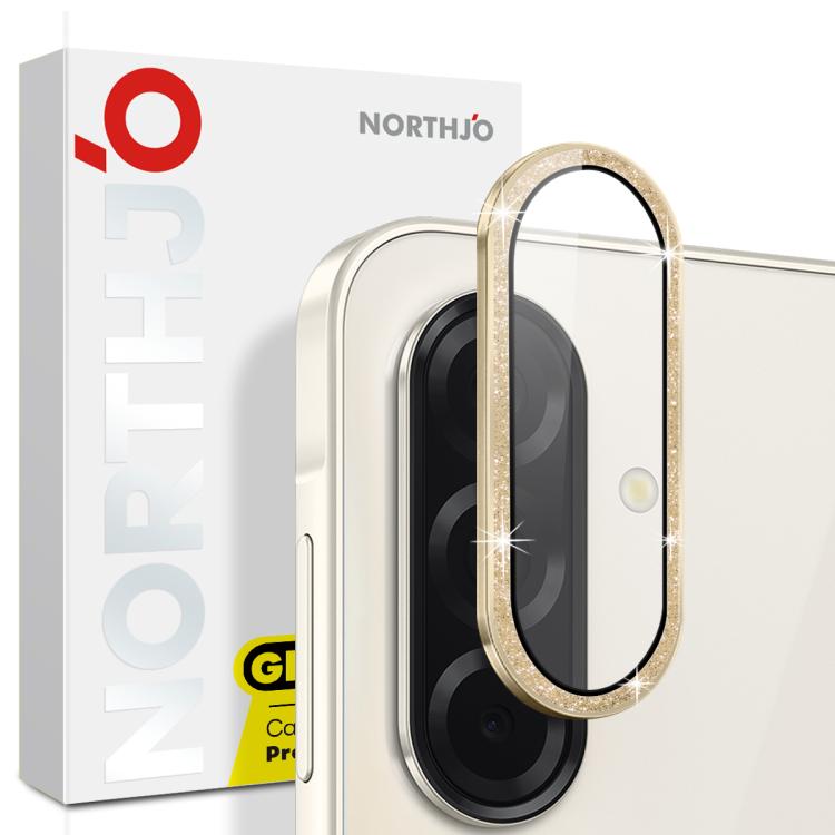 For Samsung Galaxy A36 5G / A56 5G NORTHJO 1 Set Camera Lens Protector Glitter Metal Ring Film(Gold) - For Samsung by NORTHJO | Online Shopping UK | buy2fix