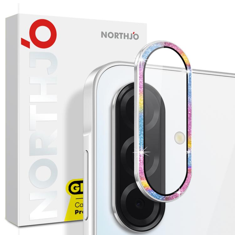 For Samsung Galaxy A36 5G / A56 5G NORTHJO 1 Set Camera Lens Protector Glitter Metal Ring Film(Colorful) - For Samsung by NORTHJO | Online Shopping UK | buy2fix