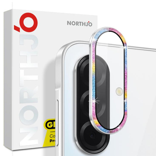 For Samsung Galaxy A36 5G / A56 5G NORTHJO 1 Set Camera Lens Protector Glitter Metal Ring Film(Colorful) - For Samsung by NORTHJO | Online Shopping UK | buy2fix