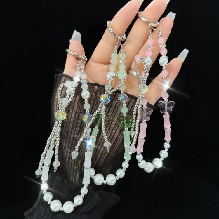 Slub Alloy Bow Mobile Phone String Chain(Pink) - Lanyards & Wrist Straps by buy2fix | Online Shopping UK | buy2fix