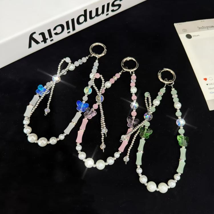 Slub Alloy Bow Mobile Phone String Chain(Green) - Lanyards & Wrist Straps by buy2fix | Online Shopping UK | buy2fix