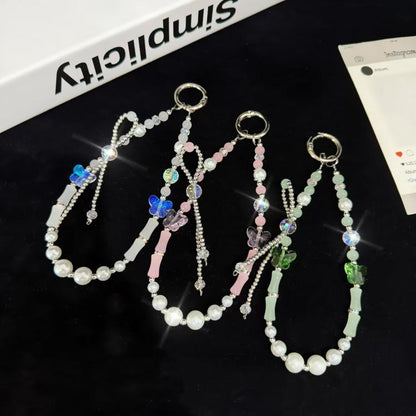 Slub Alloy Bow Mobile Phone String Chain(Green) - Lanyards & Wrist Straps by buy2fix | Online Shopping UK | buy2fix