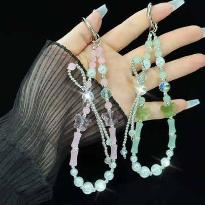 Slub Alloy Bow Mobile Phone String Chain(Green) - Lanyards & Wrist Straps by buy2fix | Online Shopping UK | buy2fix