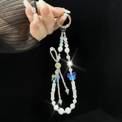 Slub Alloy Bow Mobile Phone String Chain(Pink) - Lanyards & Wrist Straps by buy2fix | Online Shopping UK | buy2fix