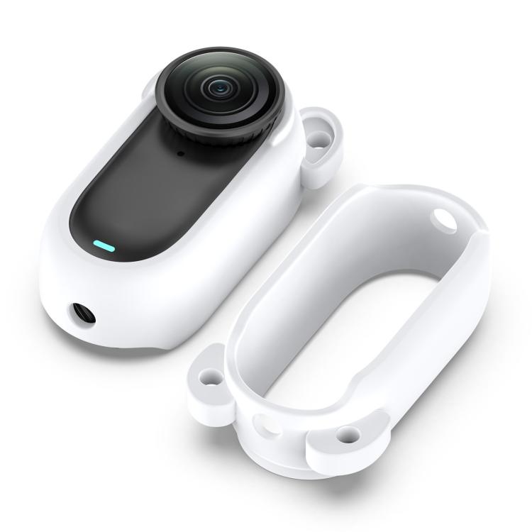 For Insta 360 Go 2 Solid Color Silicone Protective Case(White) - Case & Bags by buy2fix | Online Shopping UK | buy2fix