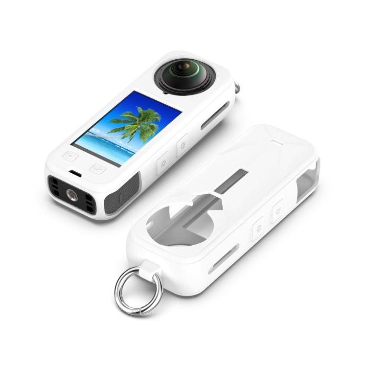 For Insta360 X5 Silicone Protective Case(White) - Case & Bags by buy2fix | Online Shopping UK | buy2fix