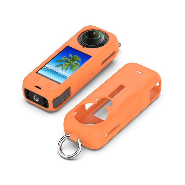 For Insta360 X5 Silicone Protective Case(Orange) - Case & Bags by buy2fix | Online Shopping UK | buy2fix