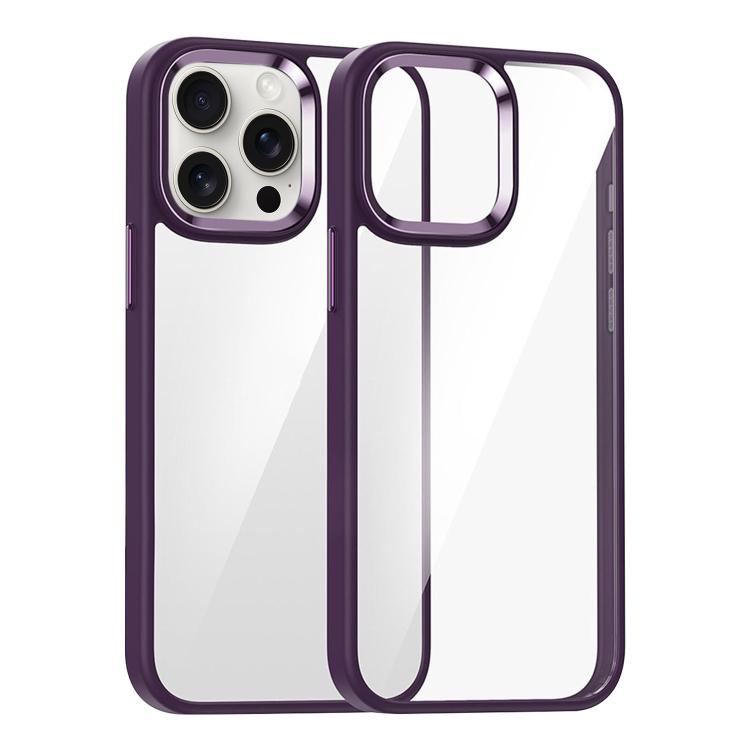 For iPhone 15 Pro Kalebol Gold Shield PC Hybrid TPU Phone Case(Dark Purple) - iPhone 15 Pro Cases by Kalebol | Online Shopping UK | buy2fix