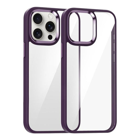 For iPhone 15 Pro Kalebol Gold Shield PC Hybrid TPU Phone Case(Dark Purple) - iPhone 15 Pro Cases by Kalebol | Online Shopping UK | buy2fix