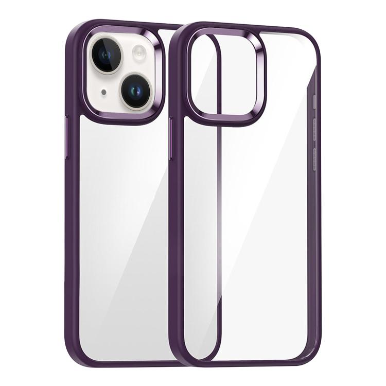 For iPhone 15 Kalebol Gold Shield PC Hybrid TPU Phone Case(Dark Purple) - iPhone 15 Cases by Kalebol | Online Shopping UK | buy2fix