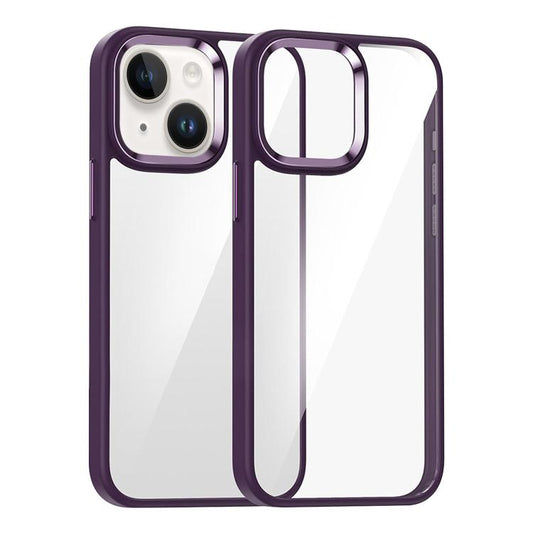 For iPhone 15 Kalebol Gold Shield PC Hybrid TPU Phone Case(Dark Purple) - iPhone 15 Cases by Kalebol | Online Shopping UK | buy2fix