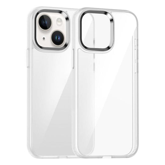 For iPhone 15 Kalebol Gold Shield PC Hybrid TPU Phone Case(Transparent)