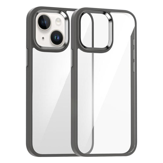 For iPhone 13 Kalebol Gold Shield PC Hybrid TPU Phone Case(Titanium Gray)