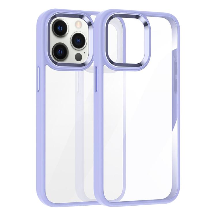 For iPhone 12 Pro Max Kalebol Gold Shield PC Hybrid TPU Phone Case(Light Purple) - iPhone 12 Pro Max Cases by Kalebol | Online Shopping UK | buy2fix