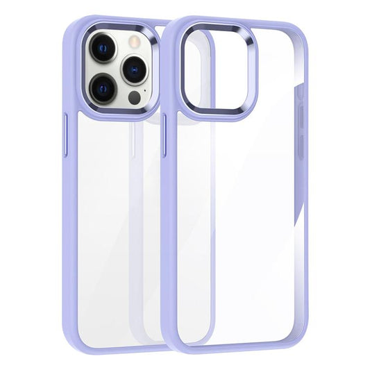 For iPhone 12 Pro Max Kalebol Gold Shield PC Hybrid TPU Phone Case(Light Purple) - iPhone 12 Pro Max Cases by Kalebol | Online Shopping UK | buy2fix