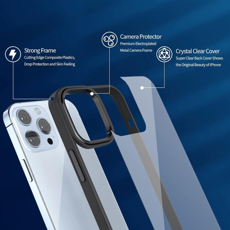 For iPhone 12 Kalebol Gold Shield PC Hybrid TPU Phone Case(White) - iPhone 12 / 12 Pro Cases by Kalebol | Online Shopping UK | buy2fix