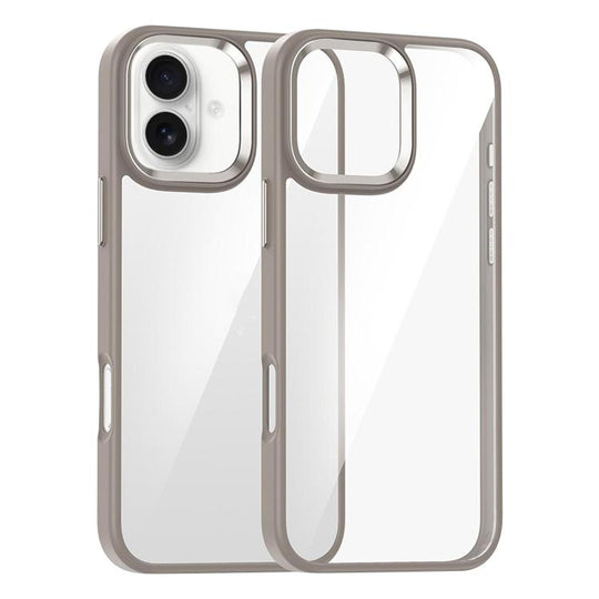 For iPhone 16 Kalebol Gold Shield PC Hybrid TPU Phone Case(Titanium Gold)