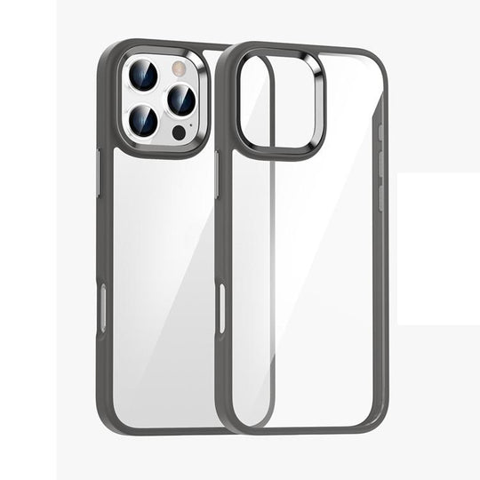 For iPhone 16 Pro Kalebol Gold Shield PC Hybrid TPU Phone Case(Titanium Gray)