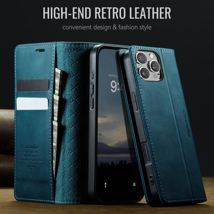 For iPhone 16 Pro CaseMe 033 Calf Leather Lining Microfibre RFID Blocking Phone Case(Green) - iPhone 16 Pro Cases by CaseMe | Online Shopping UK | buy2fix