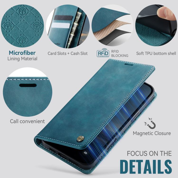 For iPhone 17 CaseMe 033 Calf Leather Lining Microfibre RFID Blocking Phone Case(Green) - iPhone 17 Cases by CaseMe | Online Shopping UK | buy2fix