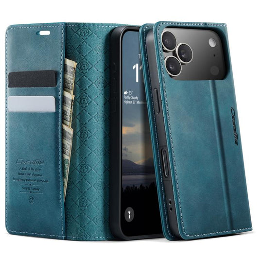 For iPhone 17 Pro Max CaseMe 033 Calf Leather Lining Microfibre RFID Blocking Phone Case(Green) - iPhone 17 Pro Max Cases by CaseMe | Online Shopping UK | buy2fix