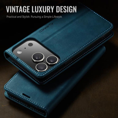 For iPhone 17 Pro CaseMe 033 Calf Leather Lining Microfibre RFID Blocking Phone Case(Green) - iPhone 17 Pro Cases by CaseMe | Online Shopping UK | buy2fix