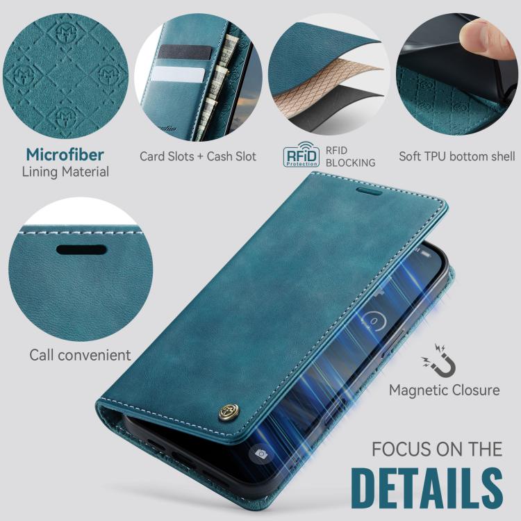 For iPhone 17 Pro CaseMe 033 Calf Leather Lining Microfibre RFID Blocking Phone Case(Green) - iPhone 17 Pro Cases by CaseMe | Online Shopping UK | buy2fix