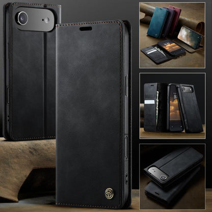 For iPhone Air CaseMe 033 Calf Leather Lining Microfibre RFID Blocking Phone Case(Black) - iPhone Air Cases by CaseMe | Online Shopping UK | buy2fix
