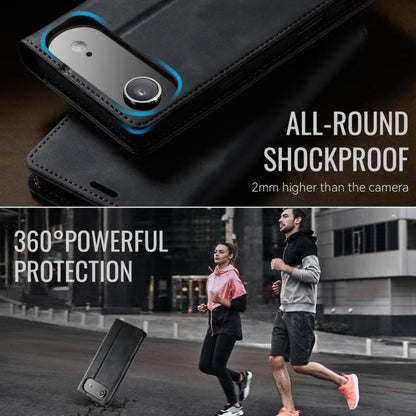 For iPhone Air CaseMe 033 Calf Leather Lining Microfibre RFID Blocking Phone Case(Black) - iPhone Air Cases by CaseMe | Online Shopping UK | buy2fix