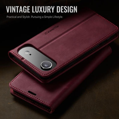 For iPhone Air CaseMe 033 Calf Leather Lining Microfibre RFID Blocking Phone Case(Red) - iPhone Air Cases by CaseMe | Online Shopping UK | buy2fix