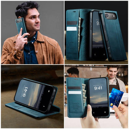 For iPhone Air CaseMe 033 Calf Leather Lining Microfibre RFID Blocking Phone Case(Green) - iPhone Air Cases by CaseMe | Online Shopping UK | buy2fix