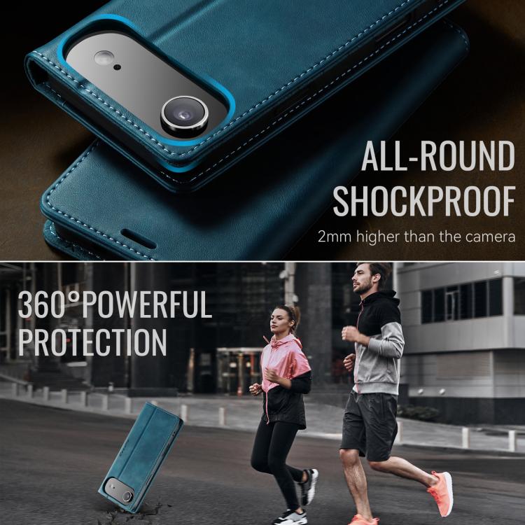 For iPhone Air CaseMe 033 Calf Leather Lining Microfibre RFID Blocking Phone Case(Green) - iPhone Air Cases by CaseMe | Online Shopping UK | buy2fix