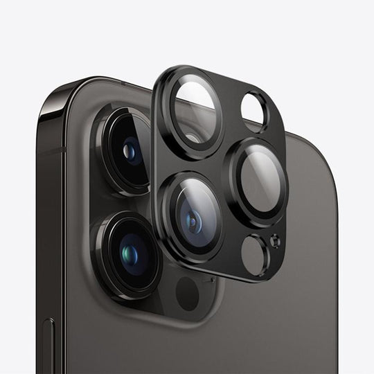 For iPhone 14 Pro Kalebol Armor Full-Coverage Metal Lens Ring Protector Film(Black)